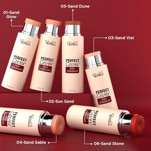 Image of Glam21 Perfect cover stick concealer| Waterproof With Full Coverage |Easily Blendable Concealer | CreamyTexture | Matte Finish | Weightless and breathable Formula | Long Lasting|Sand Sable| 6gm