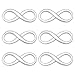PH PandaHall 6 St&uuml;ck 925 Sterling Silber Unendlichkeitssymbol Anh&auml;nger Infinity Linking Charms Verbinder F&uuml;r Damenhalsketten Schmuckherstellung Platin 12x5mm