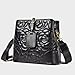 Imagen de MOANATURA Bolso de Mujer Elegante Negro PU con Bordado en Relieve de Flores