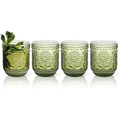 Green-Floral-4pcs-12oz
