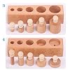 Thoth Montessori Knobbed Cylinder Socket Montessori Materials Wooden Cylinders Ladder Blocks Educational Wooden Toy Montessori Education Toy Family Version