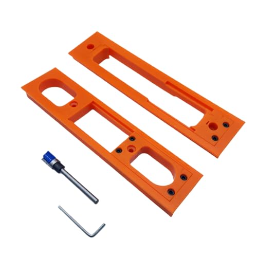 Plantilla Para Fresadora De Bisagras De Puerta - Guías Ajustables para Fresado de Mortajas | Juego de Montaje Antideslizante Portátil con Precisión para Instalación en Exteriores Reparación de Garaje