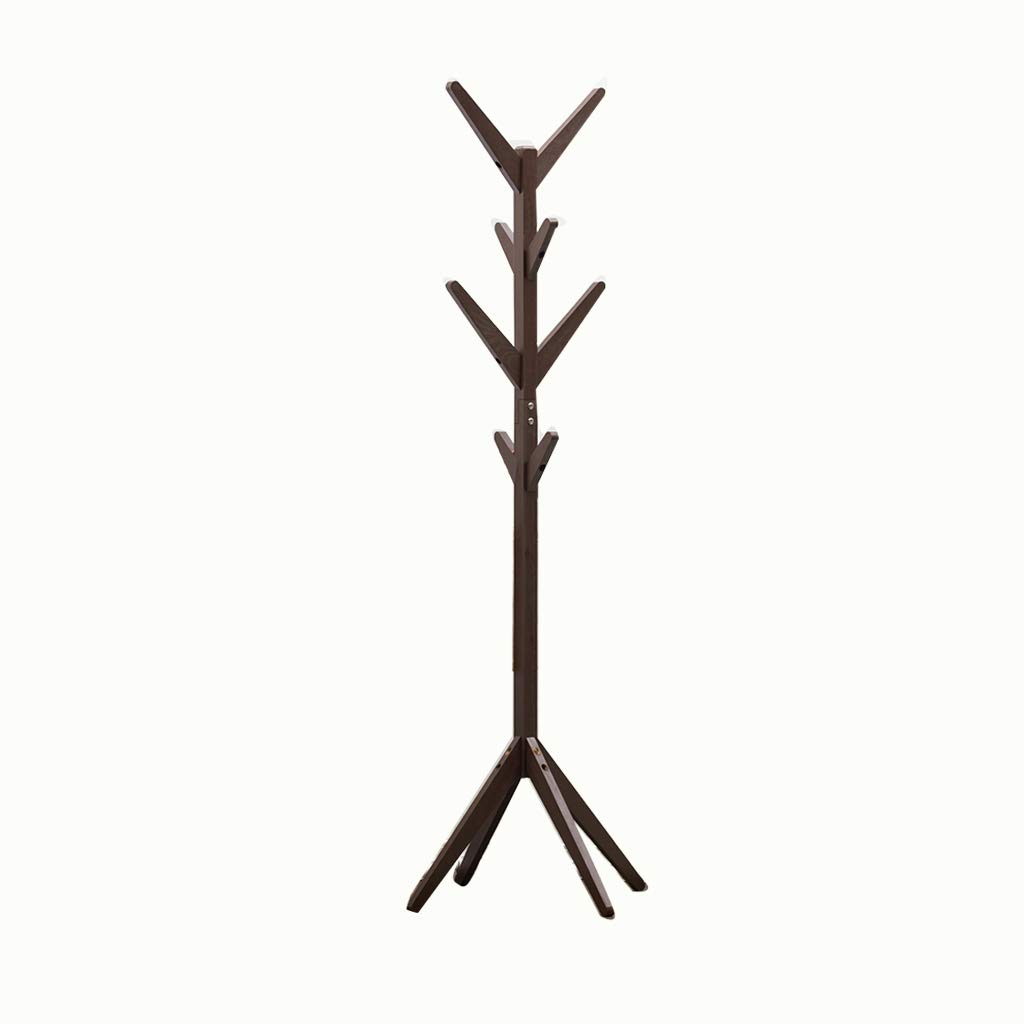 Porte-manteau Bois 6 Crochets Autoportant - Design Arbre Naturel Pour Entrée Et Couloir