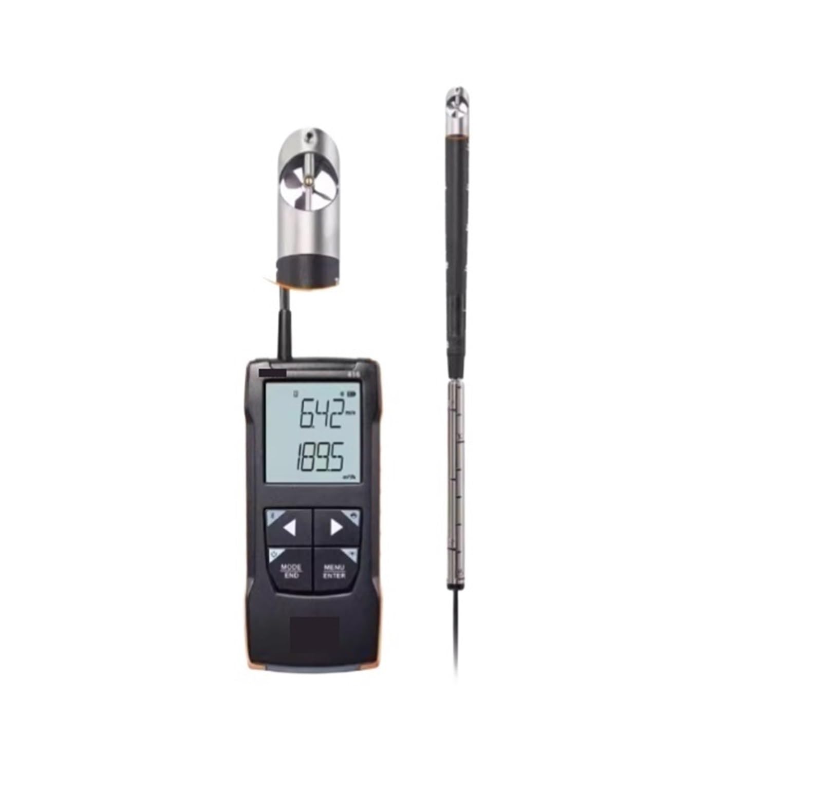 417 Airflow Meter, Temperature Measurement Duct Air Conditioning Large Impeller Air Velocity and Airflow Direction Indicator(416 Small-Rotor Anemometer)
