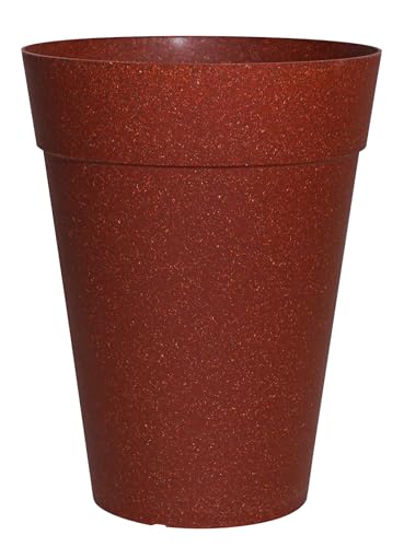 Image of Harshdeep Flower Pot for Indoor Plants- Rome - Home Balcony Garden Decorative Eco Friendly Round Big Size Planters Bamboo and Rice Husk Set of 2 (Red)