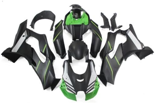 Green Black Fairings Kit for Kawasaki Ninja ZX10R 2021 2022 ABS Bodywork | ABS Plastic Injection Molding Fairings, UV-Protected Clear Coat, Scratch-Resistant, Pre-Drilled Holes, Complete Hardware Kit
