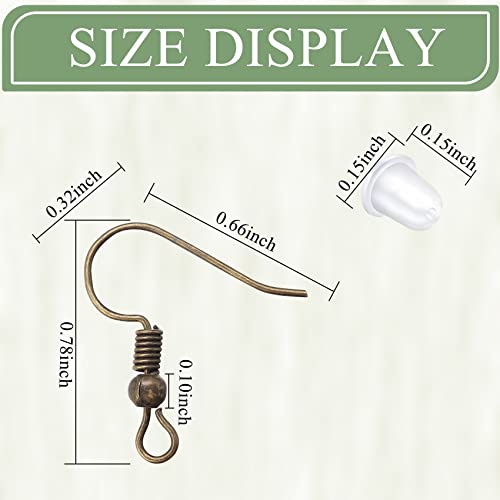 Hiswan 200 Pcs Earring Hooks For Jewelry Making With Earring Backs Fish Earring Hooks Hypoallergenic For Diy Jewelry Making #TOP2