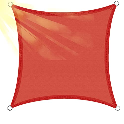 Voile d'ombrage rectangulaire rouge 2x2,5m Solid imperméable pour terrasse