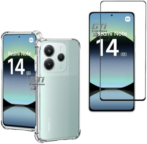 Kit Capa Anti Impacto e Película De Vidro 3D 9D Para Redmi Note 1...