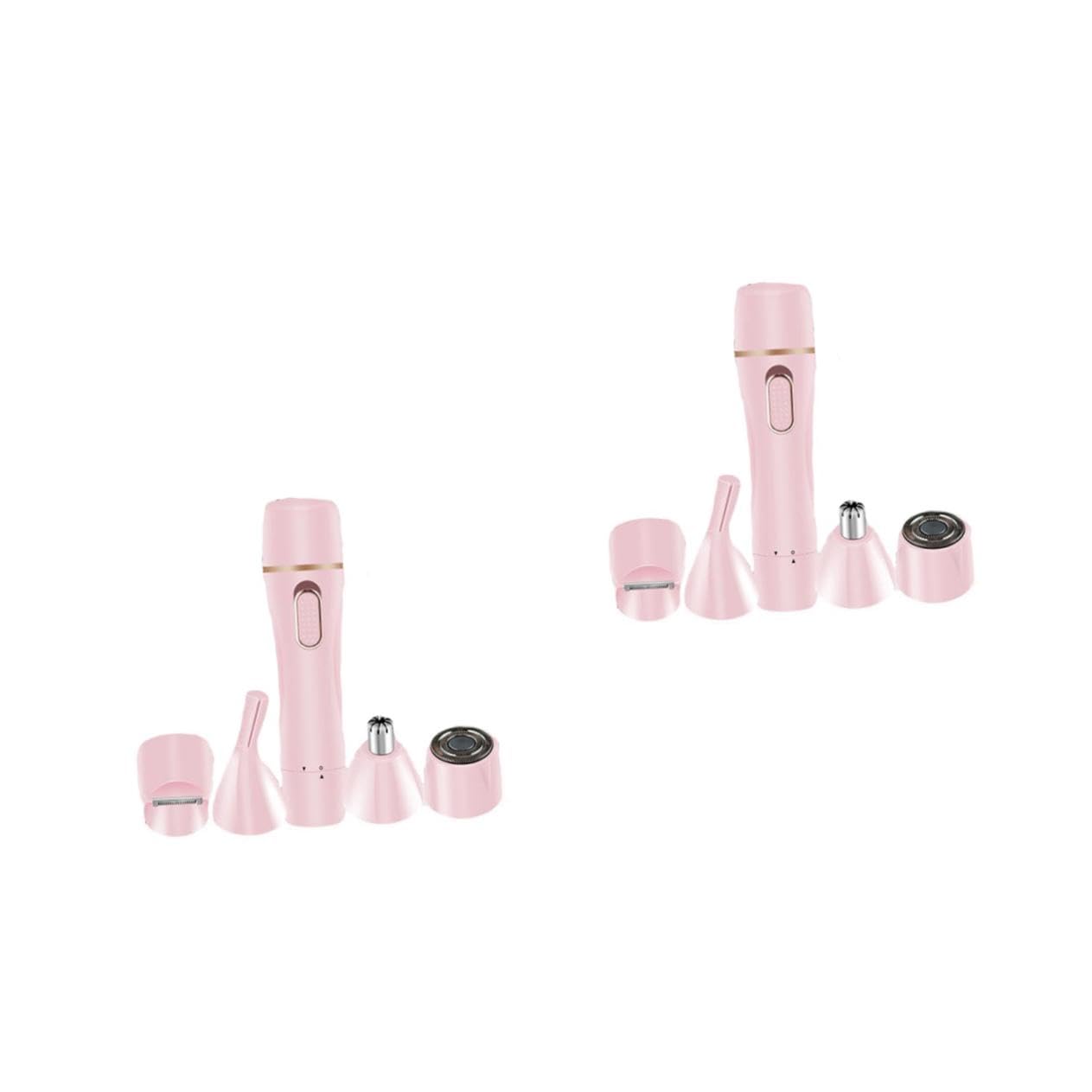2 Juegos Recortadora Eléctrica Recargable para Mujeres Afeitadora Facial y Corporal Cortadora de Portátil USB Sin Irritación Rosa para Casa