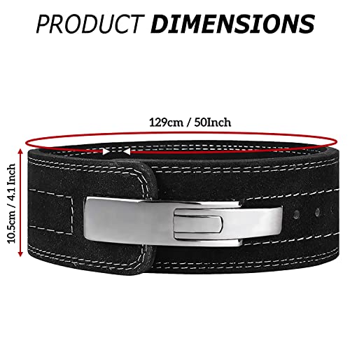 Image of FirstFit Heavy Duty Leather Weightlifting Belt, 6mm Powerlifting Belt for Back Support, Gym & Fitness Training