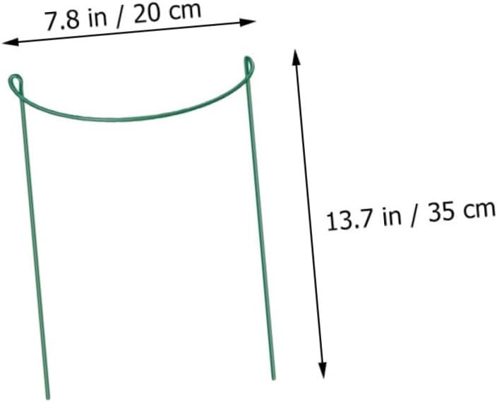 VICASKY 8pcs DIY Potted Plant Support Rings Durable Semicircle Frame for Bushy Plants for Roses Dahlias and Hydrangeas Sturdy and Stable Support for Gardening