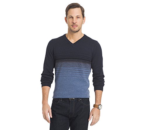 Van Heusen Men's Stripe V-Neck Sweater