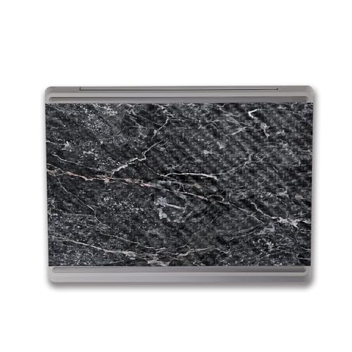 Image of MightySkins Carbon Fiber Skin Compatible with Microsoft Surface Laptop Go 3 (2023) Full Wrap Kit - Onyx Marble | Protective, Durable Textured Carbon Fiber Finish | Made in The USA