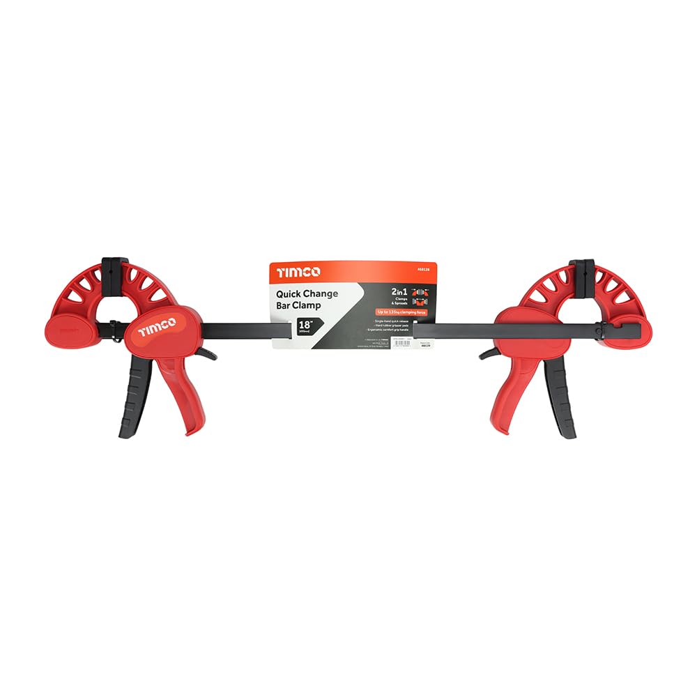 TIMCO - Quick Change Bar Clamp (Size 18" - 2 Pieces), Red - Image 2