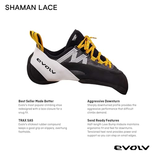 Zapatillas de escalada Evolv Shaman Lace de alto rendimiento, colección SS23 3