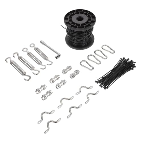 Cabilock 1 Set String Light Hanging Kit Wire Rope Accessories for Outdoor Ceiling Lights Hanging Lamp Supplies with Tightness Easy Installation