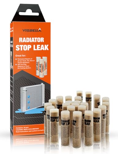 Visbella Radiator Stop Leak Sealer Conditioner Radiator Repair Kit Car Heater Core, Freeze Plugs, Cooling System &amp; Radiator Repair (Tube, pcs, 24)