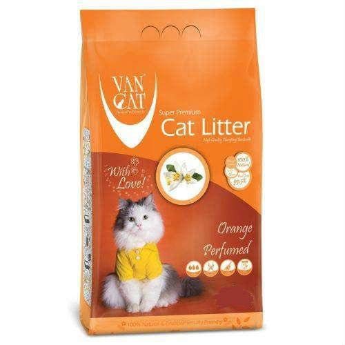 5 Kg Orange Perfumed White Bentonite Clumping Cat Litter