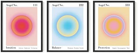 HAUS AND HUES Angel Number Wall Art - Set of 3 Positive Frameable...