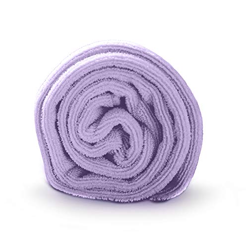 Luxe Beauty Essentials Microfiber Hair Towel for Drying Curly, Long & Thick Hair (24 x 42, Purple)