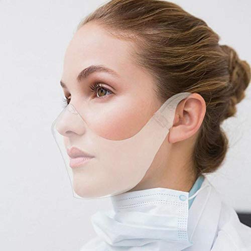homozy Máscara durável escudo facial combinar máscara facial clara reutilizável, escudo transparente