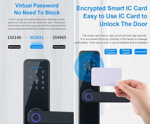 Serrure de porte intelligente numérique avec clavier pour maison