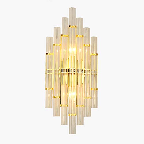 Lumières de sconce de mur cristal LED design postmoderne doré