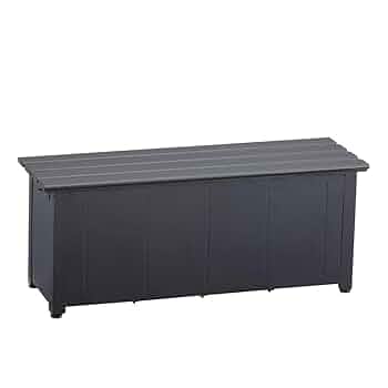 CAINZ アルミ収納ベンチ ブラック 120cm カインズ 静かに開閉できるアルミ収納ベンチ 120cm 屋外物置