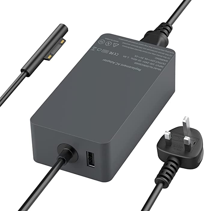 Neno-Tech 65W Surface Charger for Microsoft Surface Pro Surface Go Surface Laptop Go Windows Surface