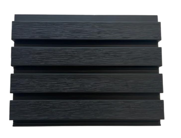 Co Extrusion Square Slatted Composite Cladding Plastic Exterior (Black Cladding Board)