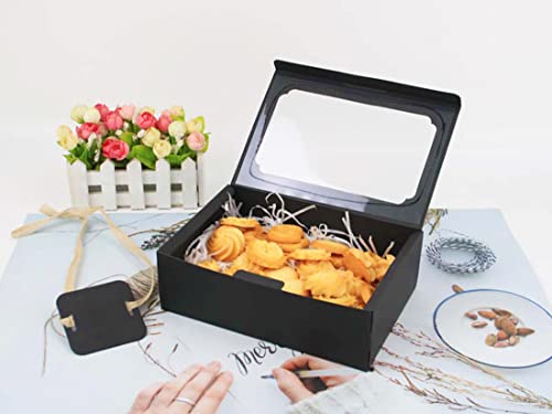 Allbusky 24PCS Paper Bakery Boxes with Window, Cake Boxes - Image 2