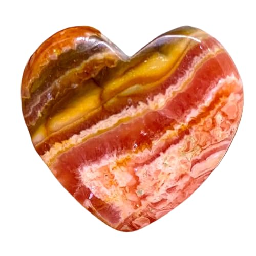 Gemme rhodochrosite naturelle taillée en cœur 27mm d'une qualité rare