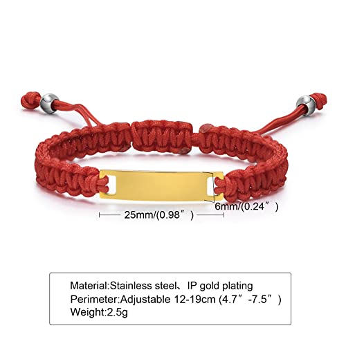 Personalized Baby Bar Bracelet : 18K Gold Plated Custom Name ID Plate Bracelet for Children Toddler from Mom, Engraved Kid Name for Daughter Son, New Born Birthday Gift,Adjustable,Nickel free2