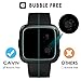 CAVN 4-Pack Screen Protector Compatible with Fitbit Versa / Versa Lite Edition, Waterproof Tempered Glass Smartwatch Accessories[2.5D Round Edge] [9H Hardness] Ultra Clear] [Anti-Scratch]
