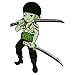 BLKUOPAR 5.1 ''Roronoa Zoro Anime Adesivi per Auto JDM Decalcomanie in Vinile Accessori Auto Impermeabile Decorazione Dei Bagagli Del Computer Portatile