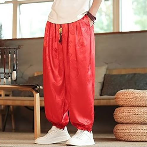 Mens Satin Harem Jogger Pants Paisley Silk Lounge Pajama Bottoms Big and Tall Western Cowboy Beach Yoga Pants2