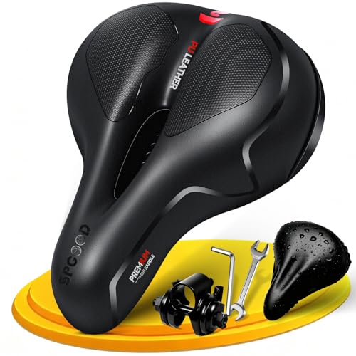 SPGOOD Fahrradsattel, Bequem Weich Memory Foam Ergonomisch Stoßdämpfend...