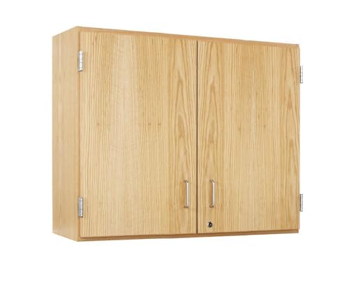 Image of Diversified Spaces Wall Cabinet, 42x12x30, Oak D03-4212 | Wall-mounted design keeps frequently used supplies secure, visible and off the worksurface, USA-made