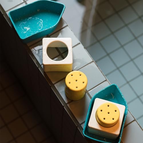 Jouet de bain bateau caoutchouc recyclé jaune bébé 0-3-6 mois