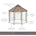 Advantek Pet Gazebo 5 Foot Portable Indoor Outdoor Metal Dog Gazebo Kennel with Waterproof Cover, Earth Taupe