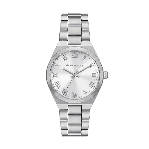 Women's Lennox Three-Hand Silver-Tone Stainless Steel Bracelet Watch (Model: ) - Michael Kors MK7393