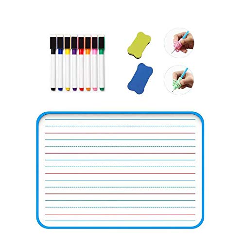 Dry Erase Ruled Lap Boards Double Sided Dry Erase Boards with Lines for Kids Home & School Learning Writing
