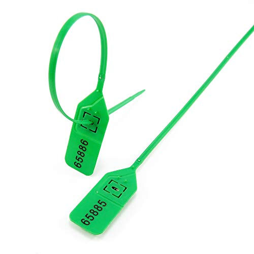 ZhengCheng (R) Lot de 100 joints de sécurité en plastique avec dents Vert Cover