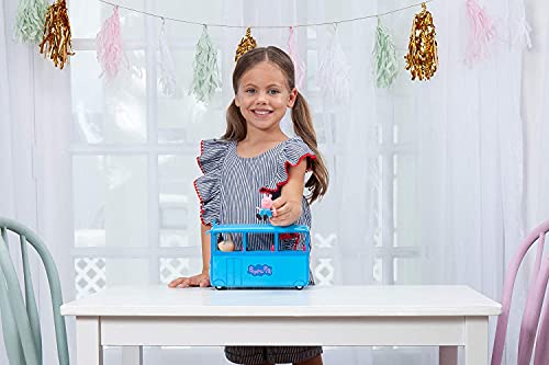 image for Peppa Pig School Bus Vehicle, 3 Pieces - Includes Peppa and Miss Rabbi