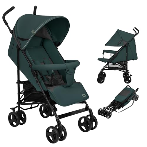 Lionelo Silla de Paseo Ligera Elia para Bebés hasta 15 kg, Carrito de Bebé Plegable con Asiento Reclinable, Capota XXL, de 6 a 36 Meses