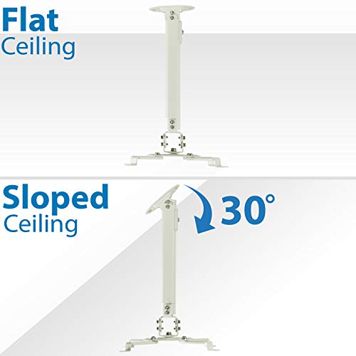 Mount-It! Ceiling Projector Mount | Full Motion and Height Adjustable from 14.5-21.5 Inches | Universal Bracket Fits Epson, Optoma, Benq, and Viewsonic Projectors | 30 Lbs Capacity (Medium) by Mount-It! - Image 8