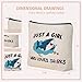 Girlly Shark Makeup Bag Valentines Day Gifts: Sharks Themed Cosmetic & Toiletry Organizer Pouch For Daughters, Sisters,Mom, Friends,Teen Girls & Women.Ideal Shark Lover Gift For Travel, Birthdays.