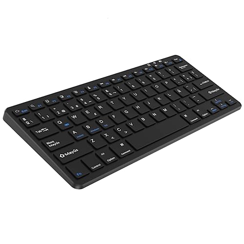 Teclado Bluetooth compatible con iPad 10.2'/9.7', iPad Pro 11'/iPad Pro 12.9', iPad Air/iPad Mini/iPhone, teclado inalámbrico para Windows,iOS,Android,Negro