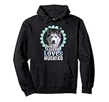 Just A Girl Who Loves Huskies Hoodie Cute Husky Dog Gift